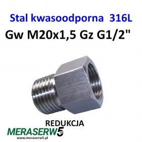 Gw M20x1,5 Gz G1/2 SS316L